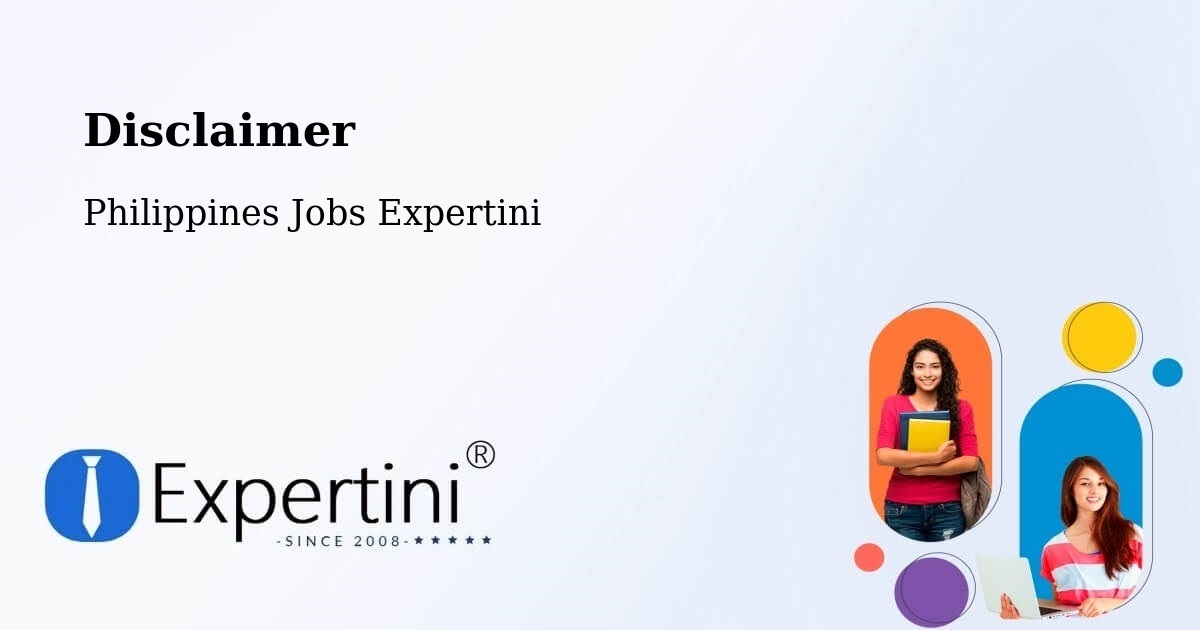 Disclaimer – Daet - Philippines Jobs Expertini