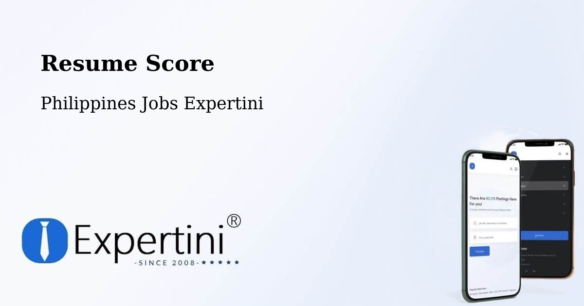 Resume Score & Job Description Match Tool – Daet - Philippines Jobs Expertini